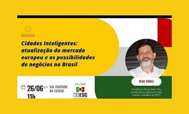 Câmara Italiana de SC realiza webinar sobre cidades inteligentes